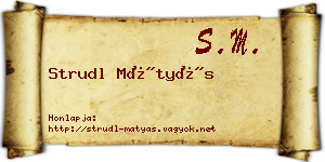 Strudl Mátyás névjegykártya