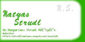 matyas strudl business card